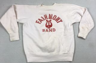Vintage 50s High School Sweatshirt Fairmont Band Crewneck S Small Chicago USA 3