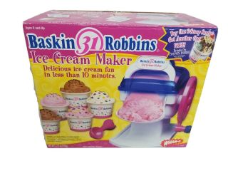 Vintage Baskin Robbins 31 Flavors Ice Cream Maker With Food Packets " Expired "