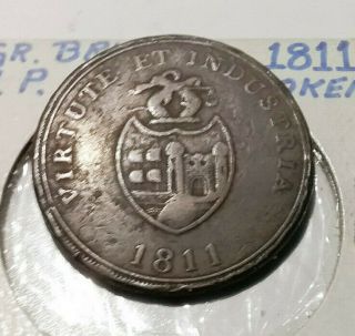 1811 B B Copper Co Bristol & London One Penny Token Bcs/3