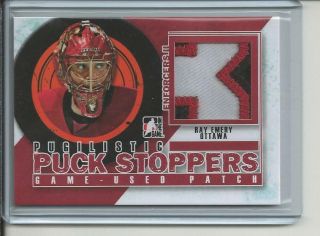 2013 - 14 Itg Enforcers Ii Pugilistic Puck Stoppers Patch Red /10,  Ray Emery