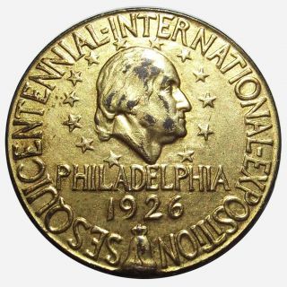 1926 Us Sesquicentennial Expo Medal - Hk - 453,  Philadelphia Token,  Brass