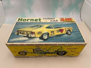 Vintage Jo - Han 1/25 Hornet Funny Car Model Kit Partially Built Parts Or Restore