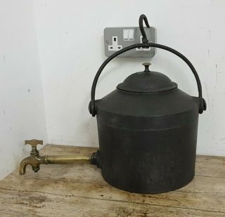 Very Large Martineau & Smith Cast Iron & Brass Hanging Camp Fire/range Kettle