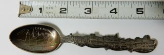 1830 Fort Dearborn Chicago Masonic Temple Sterling Silver P&b Souvenir Spoon