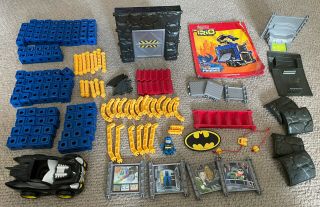 Fisher Price Trio Building Blocks Batcave Complete Set W/ Batman And Batmobile