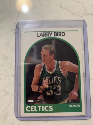 1989 Hoops Larry Bird Autographed Card With Steiner Sport