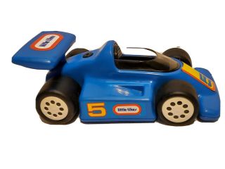 Vintage Large Little Tikes Blue Race Car 90 