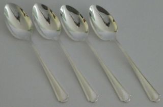 Oneida Silversmiths Clairhill Fairhill Silver Plate Oval Soup Spoons Set Of 4