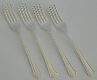 Oneida Silversmiths Clairhill Fairhill Silver Plate Dinner Forks Set Of 4