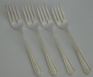 Oneida Silversmiths Clairhill Fairhill Silver Plate Salad Forks Set Of 4