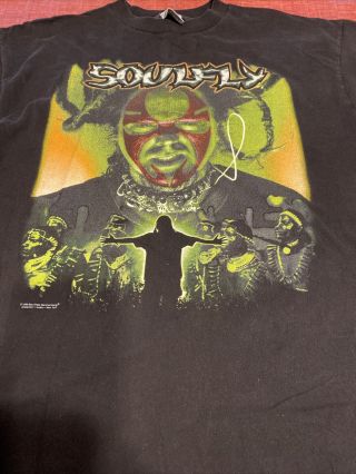 Soulfly Tribe World Noise Blue Grape Vintage Sepultura Max Cavalera Xl Shirt