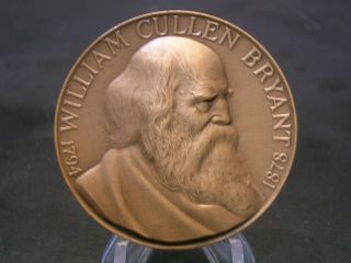 William Cullen Bryant Nyu Hall Of Fame Bronze Medal - Medallic Art Company