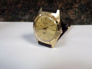Bulova Swiss (g.  P) Vintage Mens Wristwatch (l@@k)