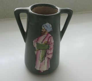 Antique Stellmacher Teplitz ? Arts And Craft Austria Handled Pottery Vase
