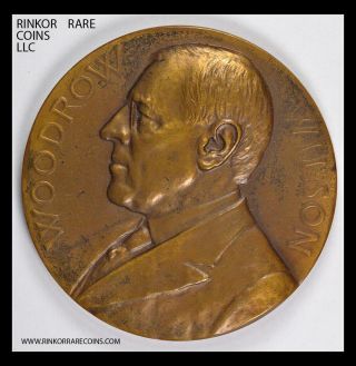 Large Size Woodrow Wilson Presidential Inaugural Bronze Medal