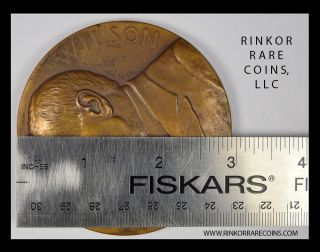 LARGE SIZE WOODROW WILSON PRESIDENTIAL INAUGURAL BRONZE MEDAL 3