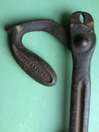Antique Cast Iron Cyclops Nail Puller Tower Lyon Old Tool 1898 - 1899 Patent 2