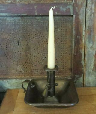 Primitive Sarreid Ltd Almazan Antique Brass Push Up Chamber Candle Holder Spain