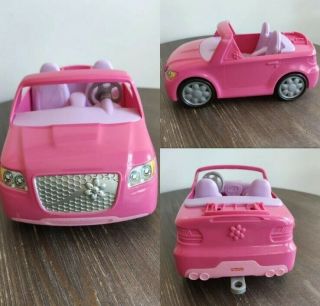Fisher Price Loving Family Pink Convertible Car With Sound