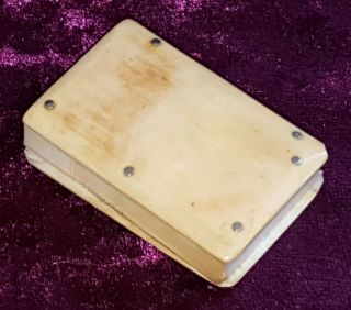 Stag Horn & Silver Vintage Pre Victorian Antique Vesta Case Match Safe Box B