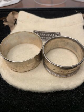 Tiffany & Co Makers 1900’s Vintage 2 Sterling Silver Napkin Rings