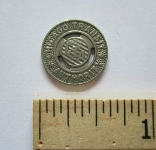 Vintage 1940s Cta Chicago Transit Authority Surface System Bus Trolley Token