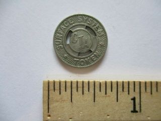 Vintage 1940s CTA Chicago Transit Authority Surface System Bus Trolley Token 2