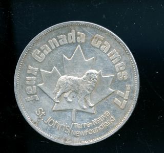 1977 Newfoundland Dog Canada Summer Games Silver Medal DC180 2