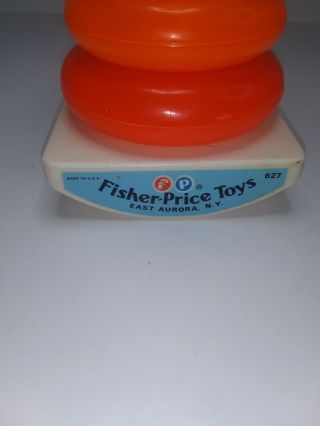 Vintage 1970s Fisher Price 627 Rock A Stack Stacking Ring Toy Complete 2