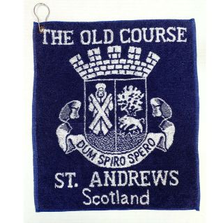 Vintage Golf Bag Hanging Towel Blue The Old Course St.  Andrews Links Scotland