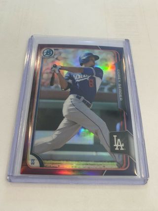 2015 Bowman Chrome Purple Refractor Rookie Corey Seager Rc /250