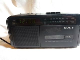 Sony Dream Machine Icf - C600 Am/fm Radio Cassette Tape Player Alarm Clock