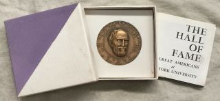 Josiah Gibbs Hall Of Fame For Great Americans Medal,  1964 By Stanley Martineau
