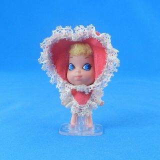 Vintage Liddle Kiddles Luvvy Duvvy Tiny Doll Valentine Pin Mattel 1960s Sweet