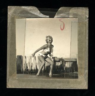 Bunny Yeager 1950s Pin - up Camera Negative Marilyn Look - A - Like Carol Blake Fun NR 3