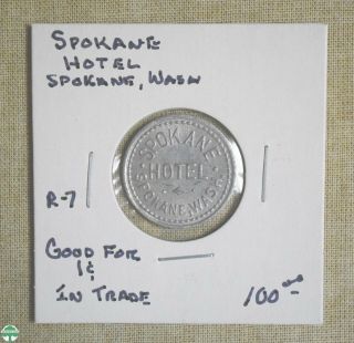 Spokane Hotel Token From Oregon Dealer Estate - Good For 1¢ Token