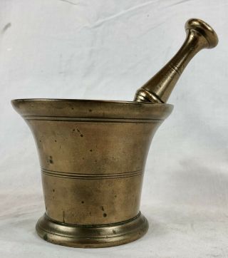 Antique Brass Pestle & Mortar,  Apothecary,  Chemist,  Pharmacy,  Victorian
