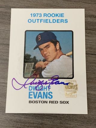 2001 Topps Archives Dwight Evans Boston Red Sox Auto Autograph 135/170