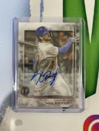 2019 Topps Tribute Kris Bryant On Card Auto 43/60 - Chicago Cubs