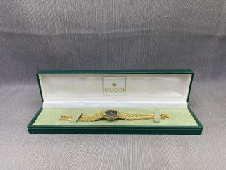 (vintage) Gucci Model 3300l Gold Plated Ladies Wrist Watch -