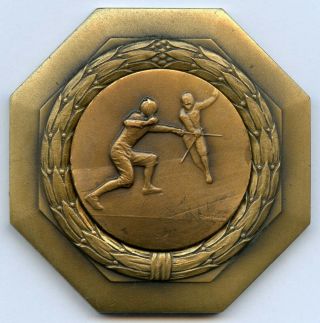 France Sport Fencing Award Bronze Medal By Contaux 44mm 55gr