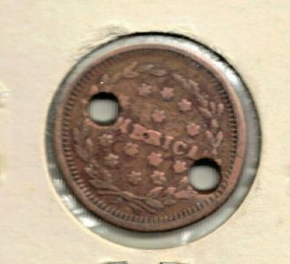 US Civil War Token 1864 Fuld 160/417 Liberty For All Eagle on Cannon 2