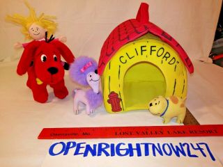 Clifford The Big Red Dog House Carry Emily T - Bone Cleo Plush Toys Scholastic