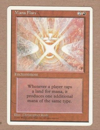 Mtg - Mana Flare - 4th Edition - Rare Fine/very Fine - Single Card