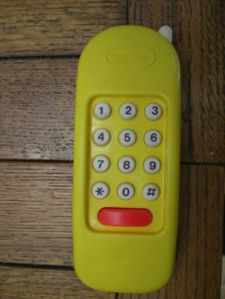 Vtg Little Tikes Yellow Phone Replacement For Kitchen Work Bench Tool Shop Vguc