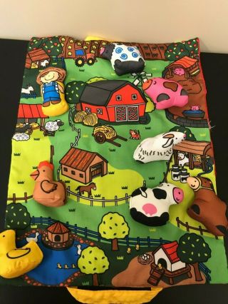 Melissa & Doug Take Along Farm,  Fabric Play Mat And Animals,  Baby Toddler
