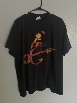 Vintage Rare Single Stitch Prince Symbol Guitar T - Shirt Xl Black Read