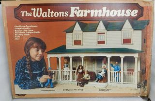 Rare Vintage 1975 Lorimar Mego The Waltons Cardboard Doll House Kit Farmhouse