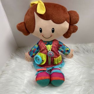 Playskool Dressy Kids Girl Activity Plush Stuffed Doll Toy Learn To Dress Hasbro