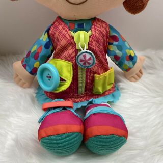 PLAYSKOOL Dressy Kids Girl Activity Plush Stuffed Doll Toy Learn To Dress Hasbro 3